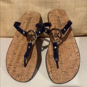 Michael Kors Navy and Gold Sandals new without box 8